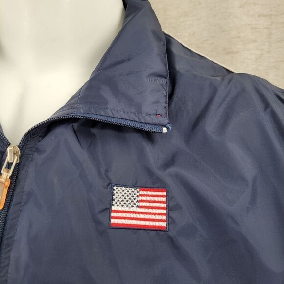 Lavon Vintage Y2K USA Blue Windbreaker Tracksuit with Red Stripes Size XL - Picture 4 of 16